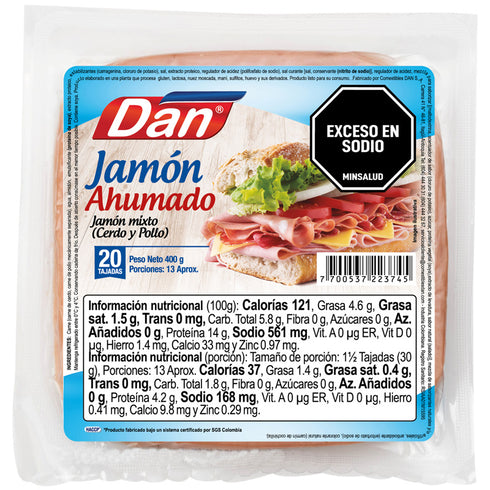 JAMON AHUMADO DAN 400G 20U